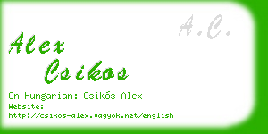 alex csikos business card